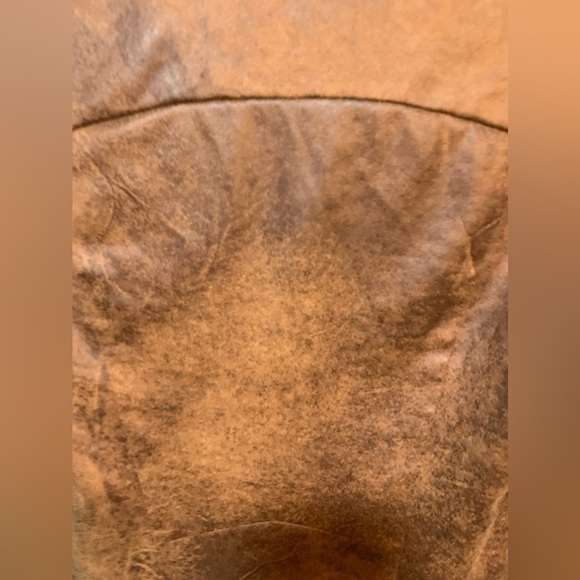 Brown Faux Suede Zip Up Moto Style Shirt Jacket  Mad Max Apocalypse Vibes XS/Sm - Picture 14 of 16